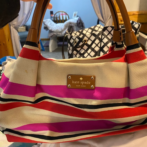 Kate Spade multi color  stripe purse - Picture 1 of 7